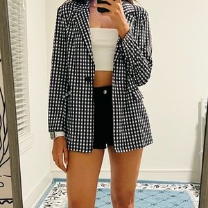 Shein black & white checkered blazer for size XS - US SIZE 2